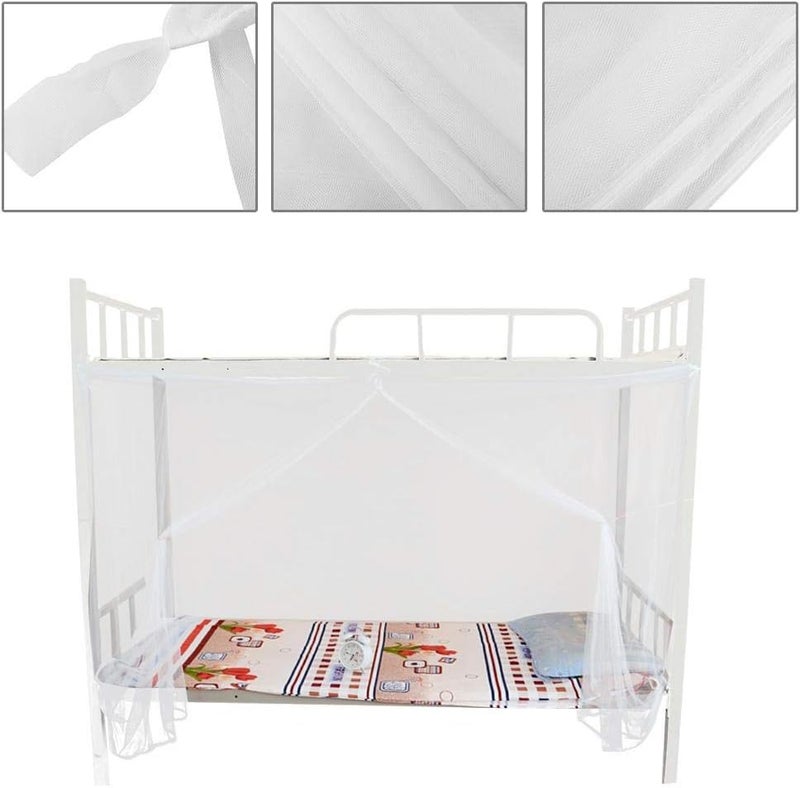 Net for Bed Canopy,4 Corner Post Bed Canopy Net Twin Full Queen Size Netting White Camping Screen House (Queen) - Image 5