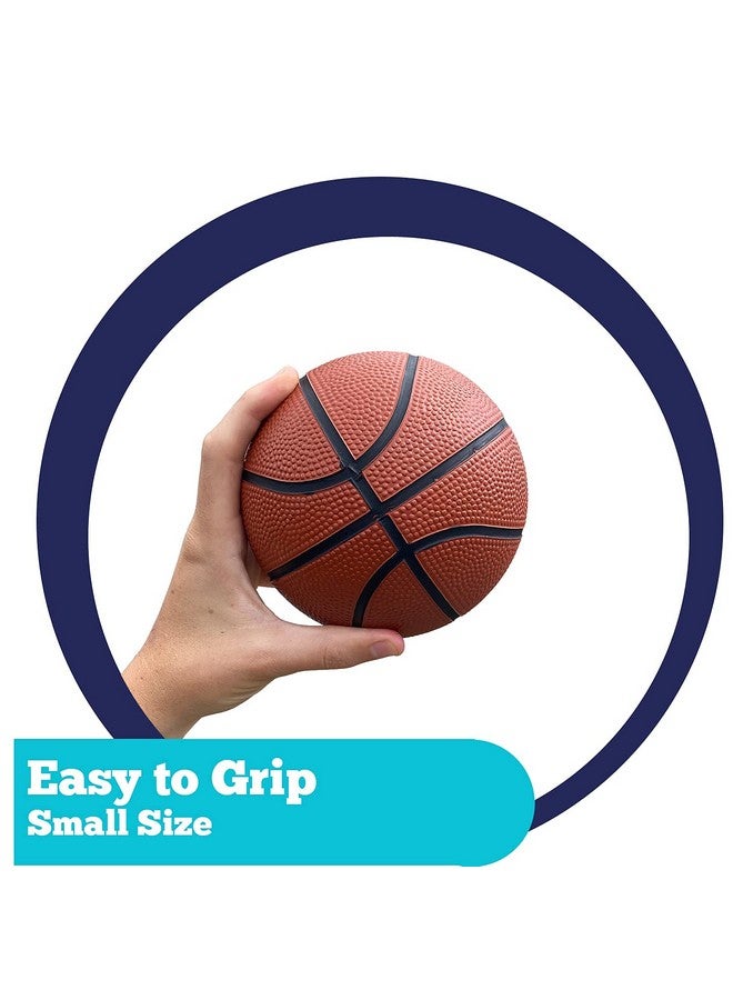 Botabee 5" Rubber Mini Basketballs (2-Pack) - Realistic Bounce and Grip for Indoor and Outdoor Play - Small Basketball for Kids - Durable and Fun, Perfect for Mini Hoops - Image 5