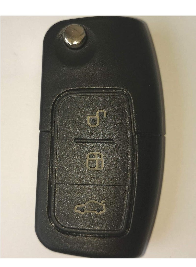althiqahkey Folding Flip Remote Car Key 3 Button 433MHZ for Ford Focus Mondeo Fiesta with 4D-63 chip  - Image 1