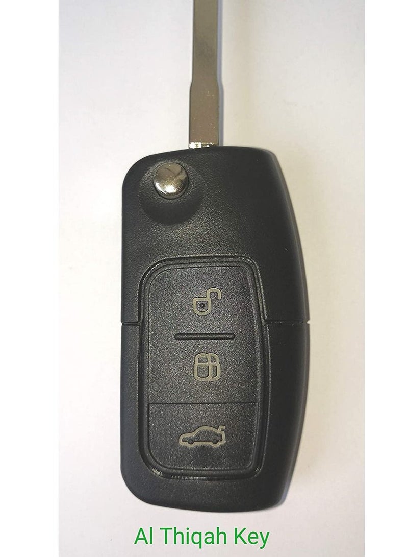 althiqahkey Folding Flip Remote Car Key 3 Button 433MHZ for Ford Focus Mondeo Fiesta with 4D-63 chip  - Image 3