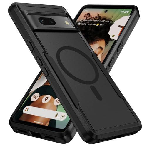 Teayoha for Google Pixel 7 Case,[Compatible with Magsafe] [Military Grade Drop Tested] Shockproof Magnetic Tough Rugged Protective Phone Case -6.4 inch (Black) - Image 1