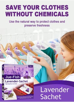 JUE-FISH 10-Piece French Lavender Sachets for Drawers and Closets Fresh Scents,  Home Fragrance Sachet for Closets and Drawers, Improve sleep quality and effectively remove odor  - Image 3