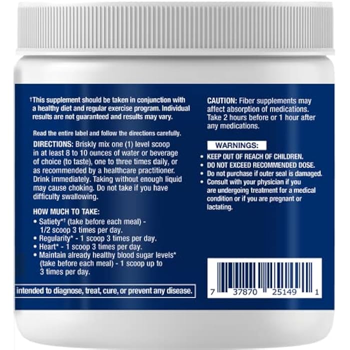 Life Extension Easy Fiber - Glucomannan Fiber, Regularity, Digestion, Heart Health, No Artificial Sweeteners, Vegetarian, Non-GMO, Gluten Free, Sugar Free, Net Wt. 167 G (0.368 Lb. Or 5.89 Oz) - Image 2