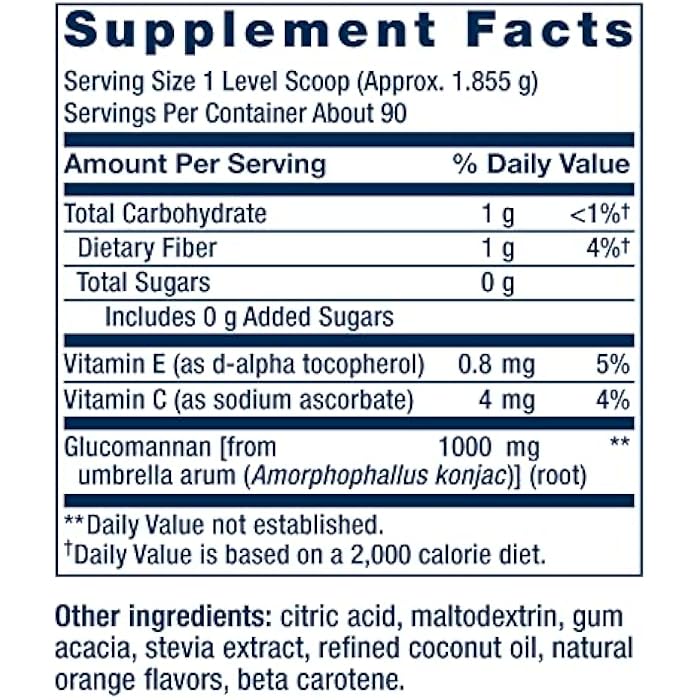 Life Extension Easy Fiber - Glucomannan Fiber, Regularity, Digestion, Heart Health, No Artificial Sweeteners, Vegetarian, Non-GMO, Gluten Free, Sugar Free, Net Wt. 167 G (0.368 Lb. Or 5.89 Oz) - Image 3