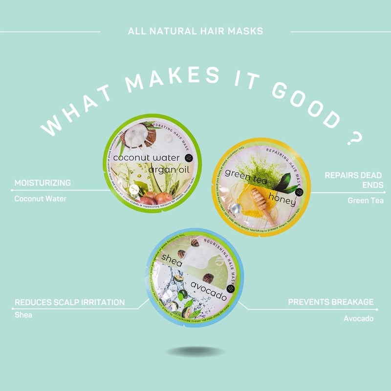 SpaLife Assorted All Natural Hair Mask 9 pack - Image 4