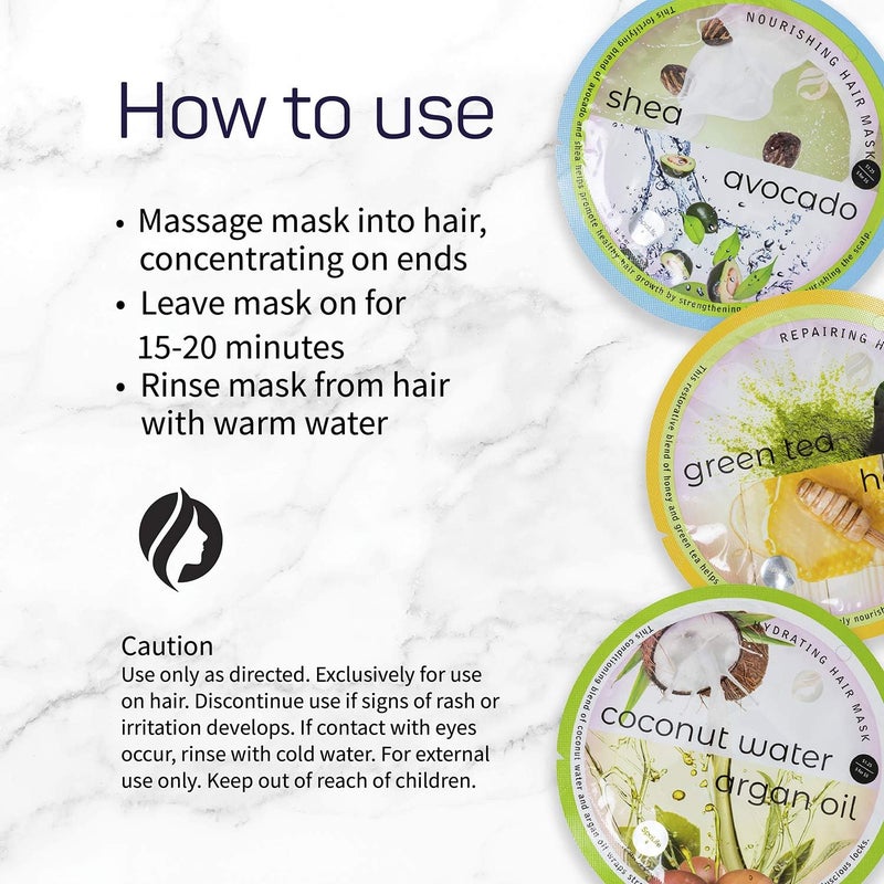 SpaLife Assorted All Natural Hair Mask 9 pack - Image 5