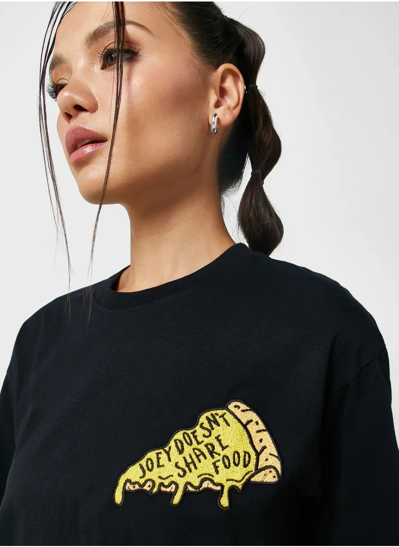 جينجر Oversized Tee With Drop Shoulder