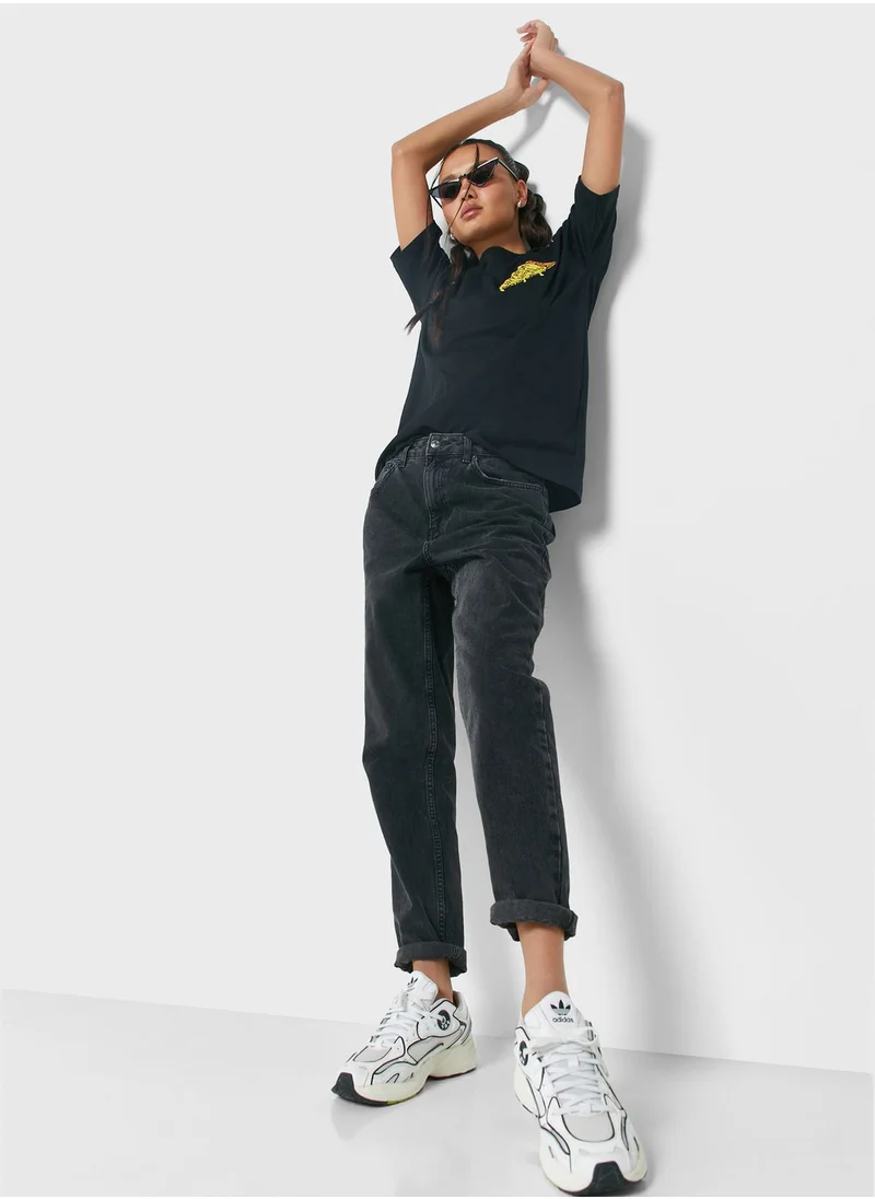 جينجر Oversized Tee With Drop Shoulder