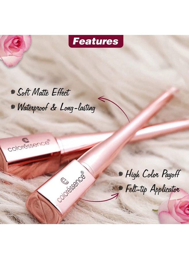 Coloressence Roseate Fab Tint Liquid Eyeliner Waterproof Smudge Proof Long Stay Upto 24 Hours Transferproof Matte Finish Pop Quirky Colors Eye Liner Charcoal Grey 4Ml  - Image 4