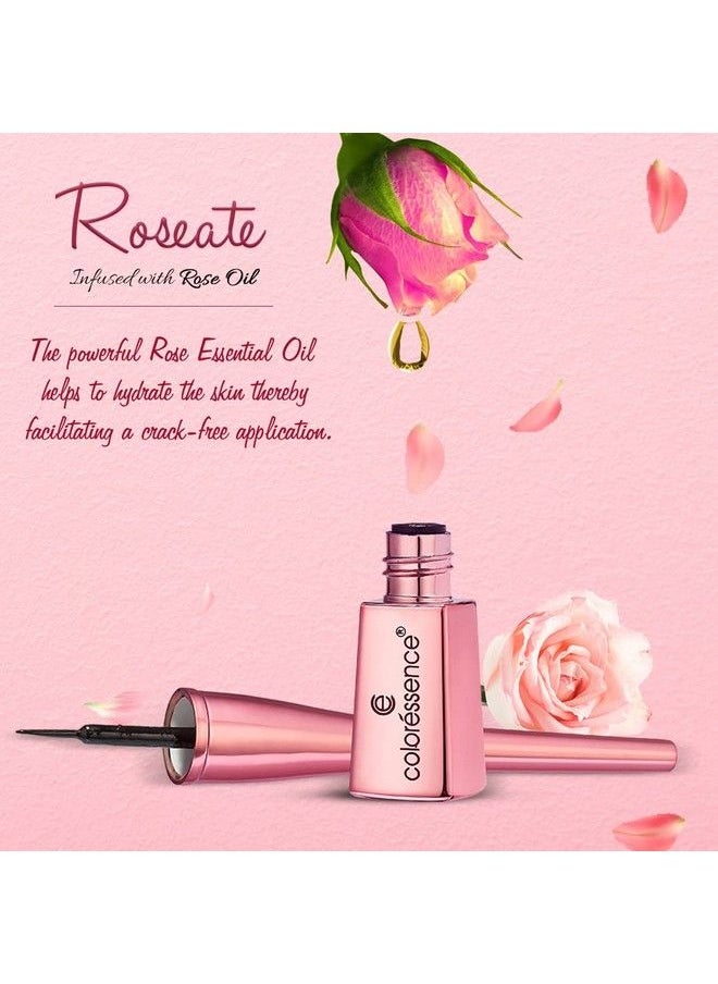 Coloressence Roseate Fab Tint Liquid Eyeliner Waterproof Smudge Proof Long Stay Upto 24 Hours Transferproof Matte Finish Pop Quirky Colors Eye Liner Charcoal Grey 4Ml  - Image 5