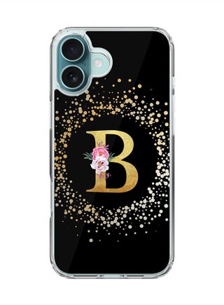Custom Monogram Floral - B ( Black )