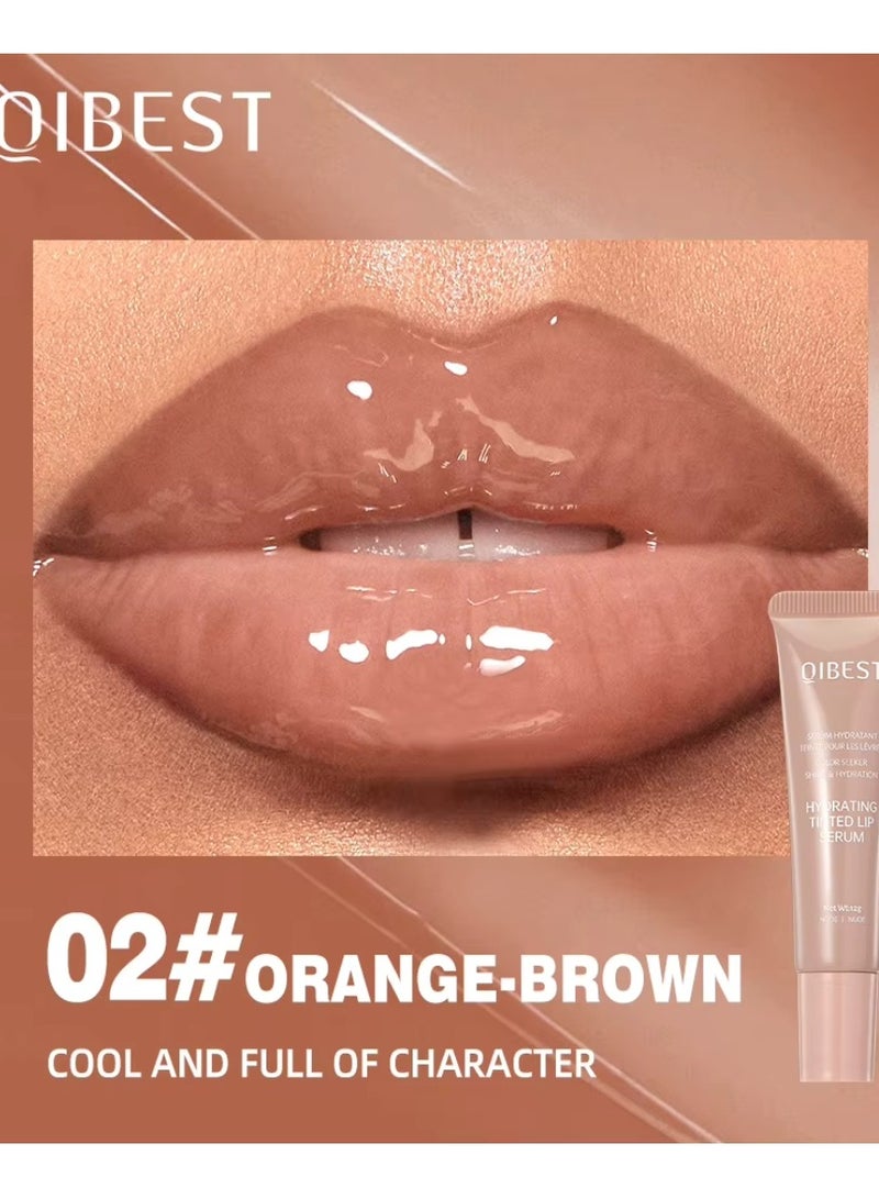 QiBest Hydrating Tinted Lip Serum Hydrating Lip Plumper with Natural Shine Nourishing Jelly Lip Tint for Soft Full Lips Non Sticky Long Lasting Color Moisturizing Lip Makeup Lip Gloss Lip Tint 12g 02 - Image 2