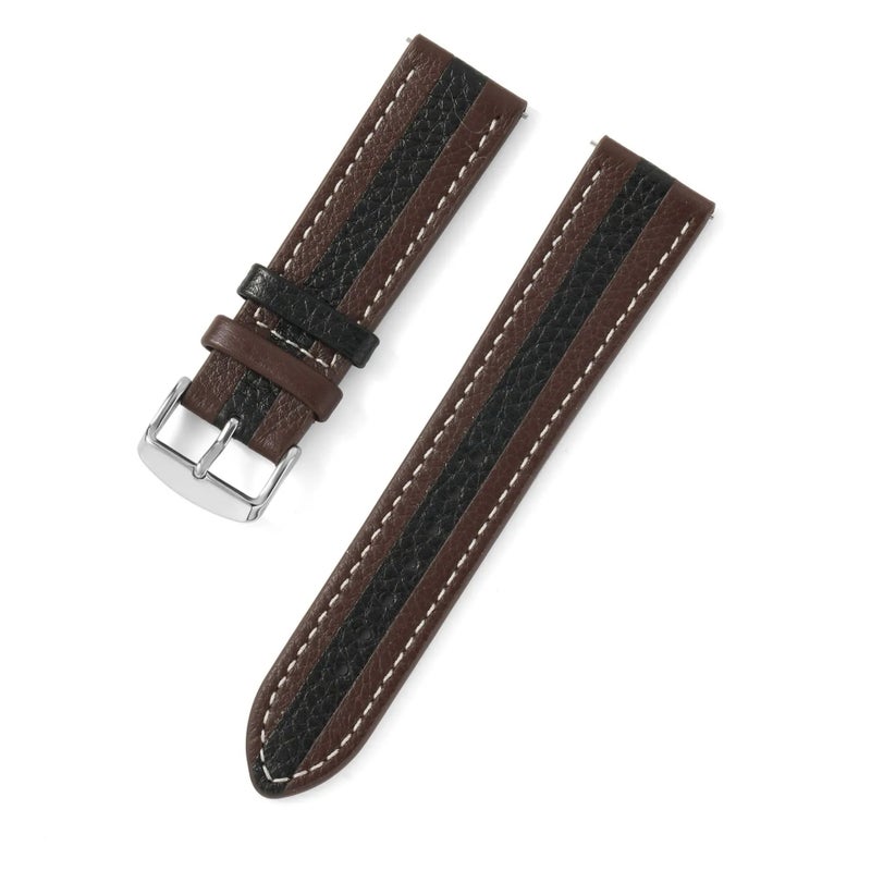 Bluejw High Quality Multicolor Leather Watch Band 20mm 22mm Replacement Strap for Samsung Galaxy Watch – Quick Release Wristband - Image 1