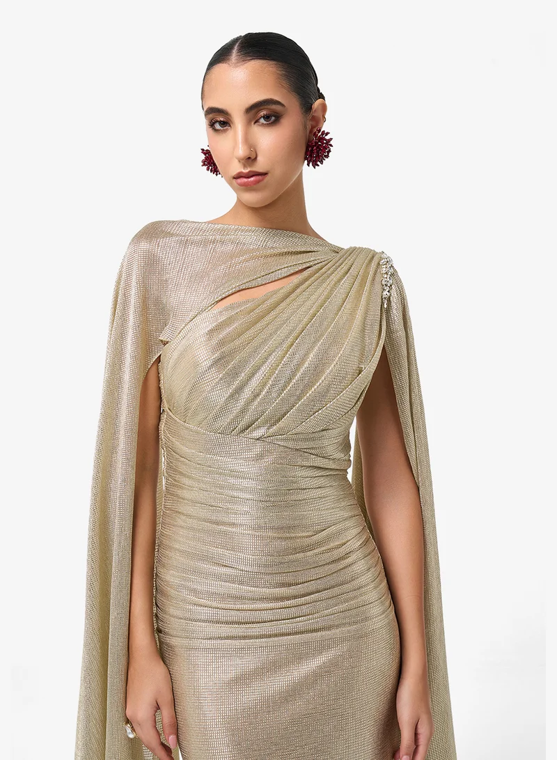 Threadz by Ajooni Long Flared Sleeve Maxi Dress