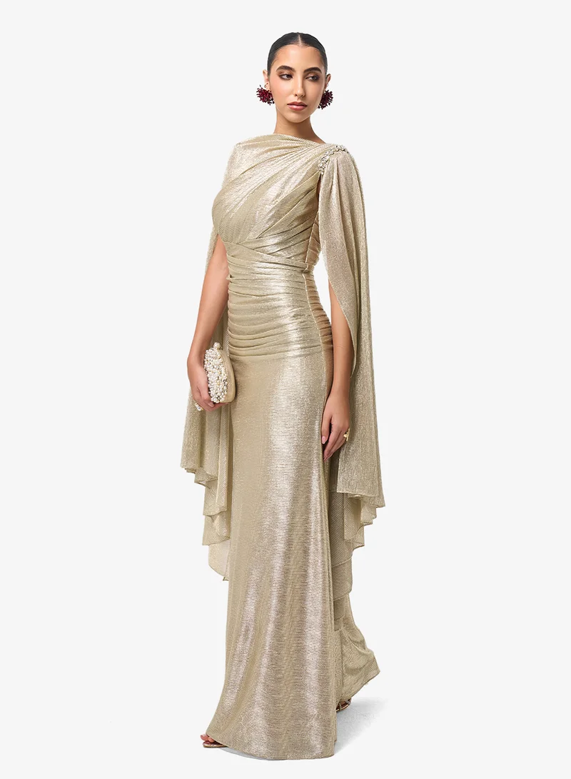 Threadz by Ajooni Long Flared Sleeve Maxi Dress