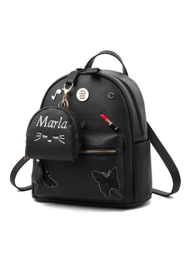 Lipstick Pendant Backpack Black 