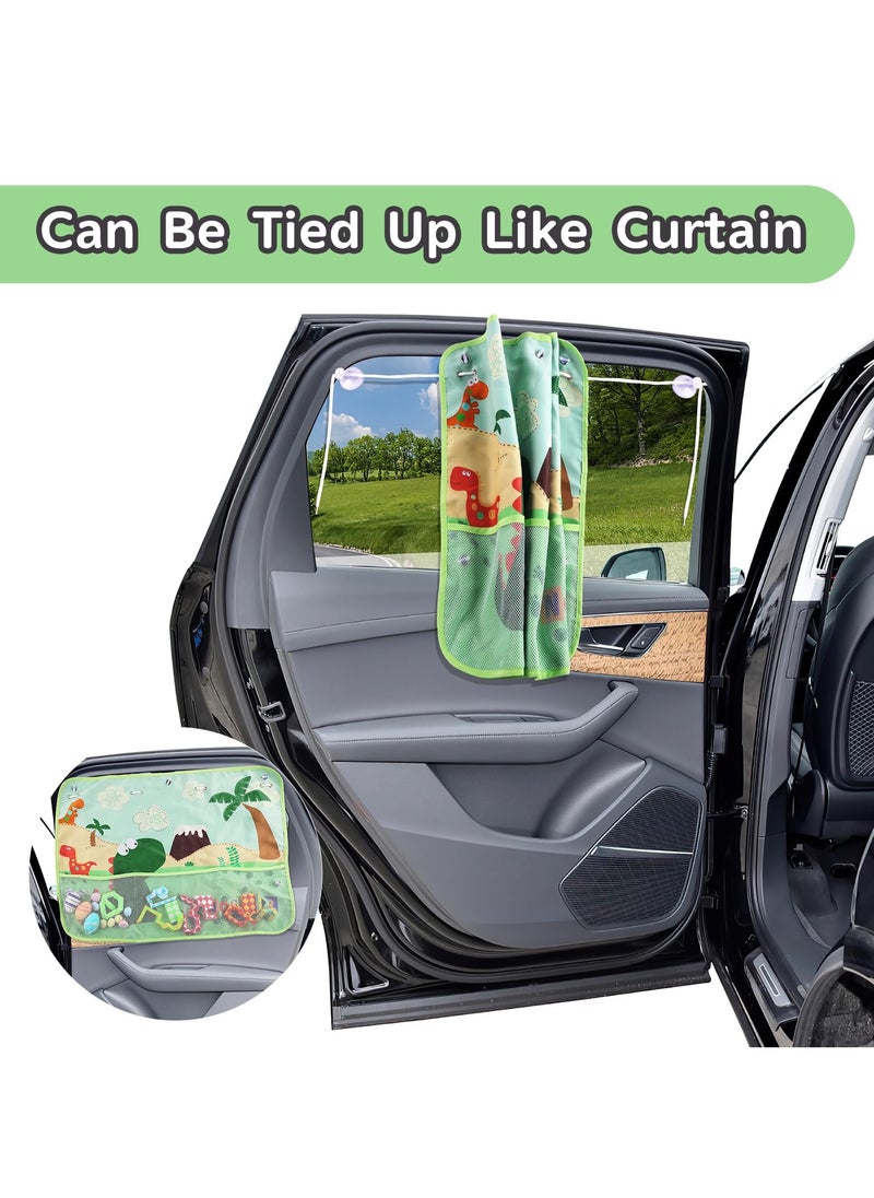 SYOSI - Car Window Shades for Baby, Retractable Car Sunshades with Suction Cup and Storage Net for Side Windows, Car sunshade with optimum UV protection, Universal Children's Car Blinds - Image 1