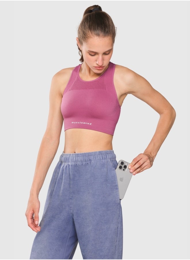 Musclemind Women's Acid Wash Mid Waist Cotton Denim Joggers with Elasticated Hidden- Inner Drawstring Waistband, Deep Pockets, Super Soft, Long-Lasting Colour, Lightweight And Streachable Fabric for All Day Comfort  - Image 4