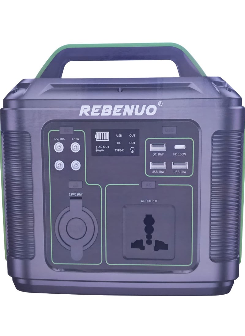 REBENUO Backup power source RCP120 with torch light Power station with a power of 300 watts per hour and multiple charging options Perfect size and efficient performance New version  - Image 2