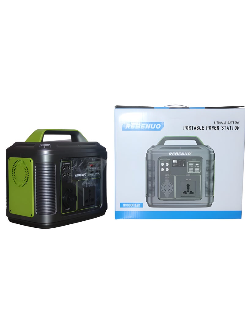 REBENUO - Backup power source RCP120 with torch light Power station with a power of 300 watts per hour and multiple charging options Perfect size and efficient performance New version - Image 1