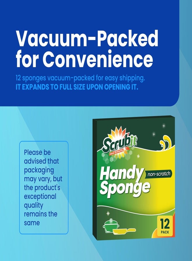 SCRUBIT Cleaning Scrub Sponges, [New Packaging] Non-Scratch Kitchen Sponges for Dishes -12 Pack Dishwashing Sponge - Assorted Colors Package May Vary - Image 2