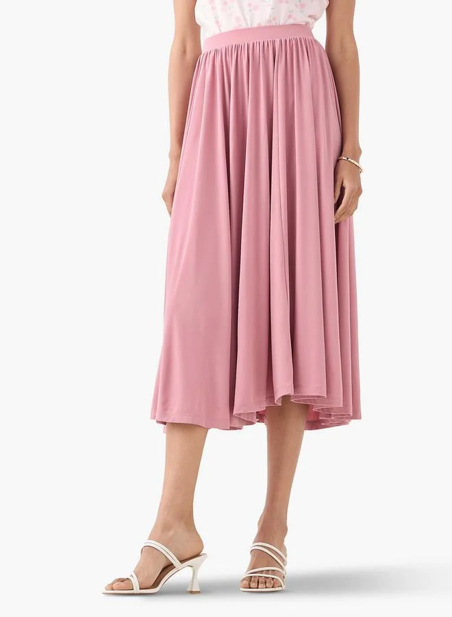 Splash FAV Pleated Flared Skirt with Flexi Comfort Elasticated Waistband