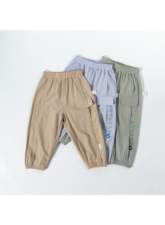 Bornbay 2025 Summer Boys' Lightweight Breathable Mosquito-repellent Pants - Loose Comfortable Outdoor Cargo Pants Versatile Trousers - Image 4
