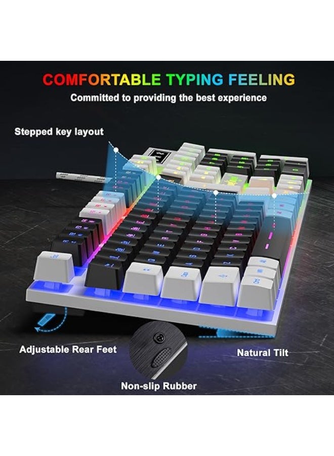 RGB Gaming Keyboard and Mouse Combo - USB Wired LED Gaming Set - High Performance for PC Computer Game and Work - Durable & Easy-to-Use - Image 3