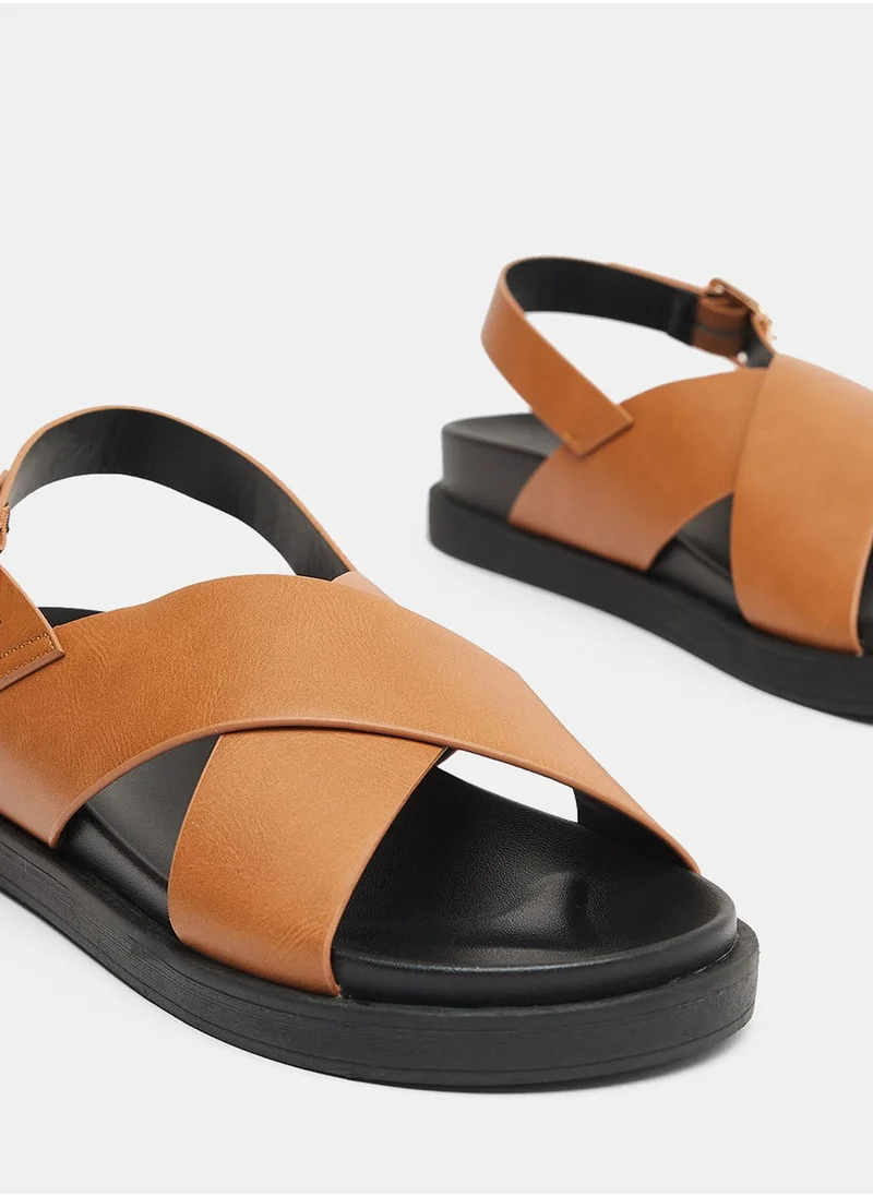 ONLY Faux Leather Slingback Sandals