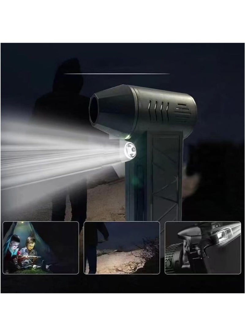 Arabest Cordless Handheld Powerful Blower, Electronic Air Blower, Cordless Leaf Blower, Air Blower Jet Fan LED Turbo Blower Turbo Violent Brushless Fan Outdoor Portable Mini Handheld Dryer  - Image 3