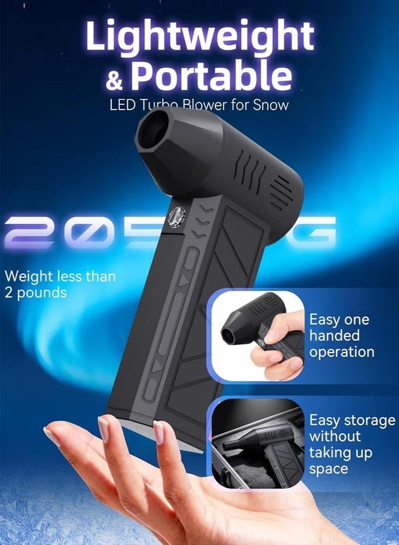 Arabest Cordless Handheld Powerful Blower, Electronic Air Blower, Cordless Leaf Blower, Air Blower Jet Fan LED Turbo Blower Turbo Violent Brushless Fan Outdoor Portable Mini Handheld Dryer - Image 5