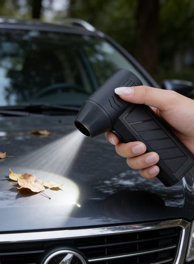 Arabest Cordless Handheld Powerful Blower, Electronic Air Blower, Cordless Leaf Blower, Air Blower Jet Fan LED Turbo Blower Turbo Violent Brushless Fan Outdoor Portable Mini Handheld Dryer - Image 4