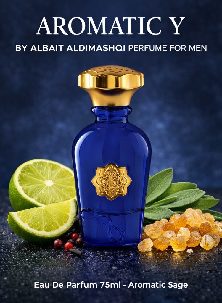 AlBait AlDimashqi Perfume AROMATIC Y - By ALBAIT Perfume For Men, Eau De Parfum 75ml - Aromatic Sage, Inspired Of-Y EDP - Image 1
