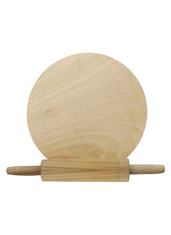 A TO Z SIH Wooden Chakla Belan 12-Inch (30.48 cm) for Pasta, Chapati, Roti, Pizza Dough & More – Premium Natural Wood, Eco-Friendly, Durable, Smooth Rolling Surface, Compact Design, Easy to Clean, Safe for Daily Kitchen Use  - Image 1