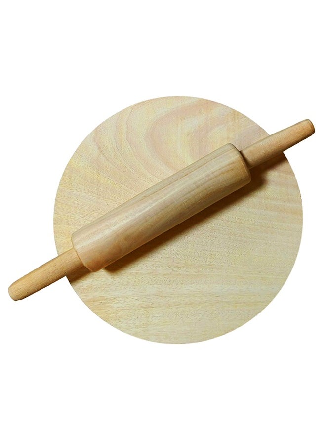 A TO Z SIH Wooden Chakla Belan 12-Inch (30.48 cm) for Pasta, Chapati, Roti, Pizza Dough & More – Premium Natural Wood, Eco-Friendly, Durable, Smooth Rolling Surface, Compact Design, Easy to Clean, Safe for Daily Kitchen Use  - Image 2