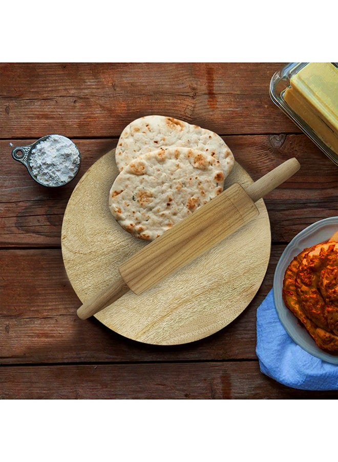 A TO Z SIH Wooden Chakla Belan 12-Inch (30.48 cm) for Pasta, Chapati, Roti, Pizza Dough & More – Premium Natural Wood, Eco-Friendly, Durable, Smooth Rolling Surface, Compact Design, Easy to Clean, Safe for Daily Kitchen Use  - Image 5