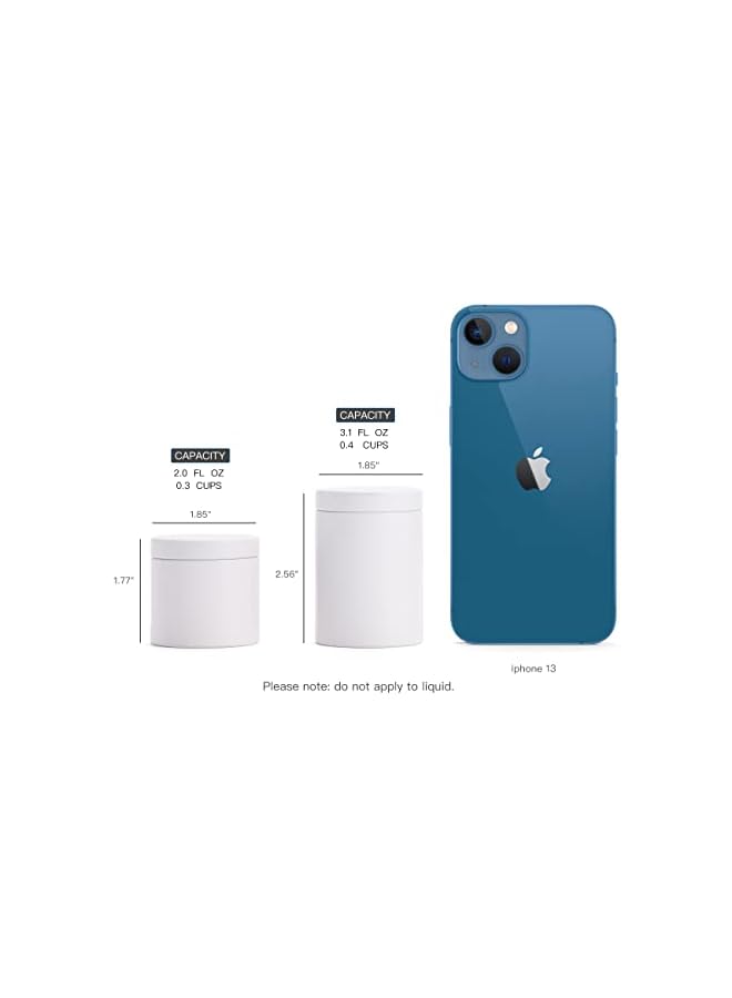 Green Tiger Mini Small Tin Can Box with Lids Canister for Coffee Tea Candy Storage Loose Leaf Tea Tin Containers Storage 5 Pcs (White, S) - Image 2