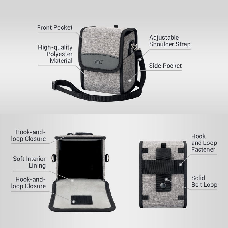 JJC Portable Travel Camera Case Pouch Crossbody Bag with Strap for Fuji Fujifilm X-E5 X100VI X100V X100F, Ricoh GR IIIx HDF GRIII GR3,Sony A6700 A6600 A6000 A6100 A6300 A6400 RX1R III & More - Image 3