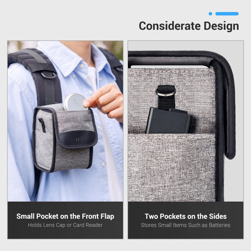 JJC Portable Travel Camera Case Pouch Crossbody Bag with Strap for Fuji Fujifilm X-E5 X100VI X100V X100F, Ricoh GR IIIx HDF GRIII GR3,Sony A6700 A6600 A6000 A6100 A6300 A6400 RX1R III & More - Image 5