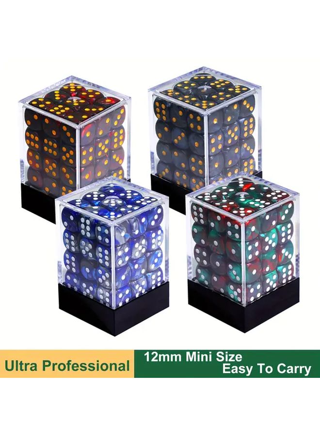 36 Pcs Red Grey Swirl Dice Set 12mm D6 Game Dice With Portable Case For MTG DND - Image 5