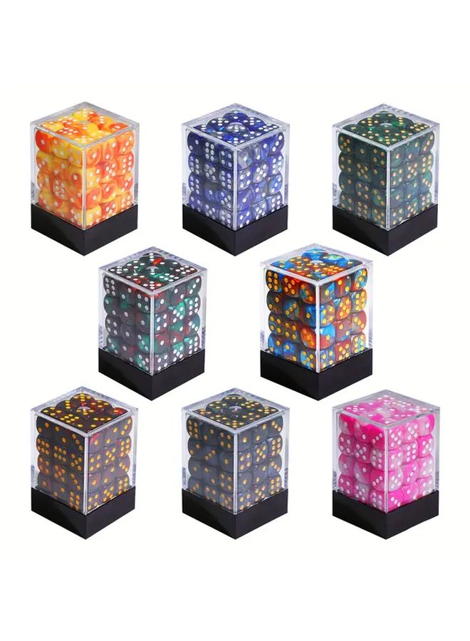 36 Pcs Red Grey Swirl Dice Set 12mm D6 Game Dice With Portable Case For MTG DND - Image 4