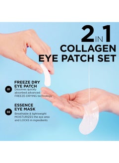 Dongyu Dongyu Collagen Under Eye Patches: Anti-aging Firming Collagen Eye Masks with Lying Energy - Freeze-dried Anti Wrinkle Eye Pads - Puffy Eyes Treatment with Caffeine Hyaluronic Acid Peptides - 4 Pairs  - Image 5