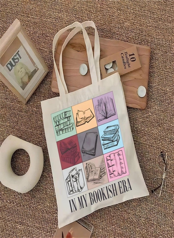 TOBGBE Bookish Merch For Book Lovers In My Bookish Era Canvas Bag Reading Teacher Gifts Book Gifts For Women (Bookish Tote) - Image 4
