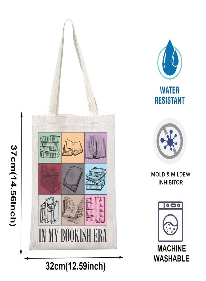 TOBGBE Bookish Merch For Book Lovers In My Bookish Era Canvas Bag Reading Teacher Gifts Book Gifts For Women (Bookish Tote) - Image 2