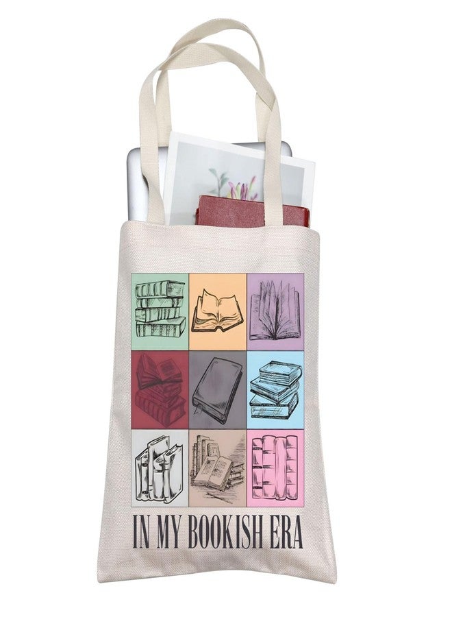 TOBGBE Bookish Merch For Book Lovers In My Bookish Era Canvas Bag Reading Teacher Gifts Book Gifts For Women (Bookish Tote) - Image 1