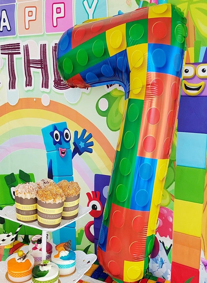 CHANGZHONG 32 Inch Building Block Number 5 Balloons 5 year old Large Big Helium Foil Mylar Balloon for Girls Boys 5th Birthday Party Decoration Supplies - Image 4
