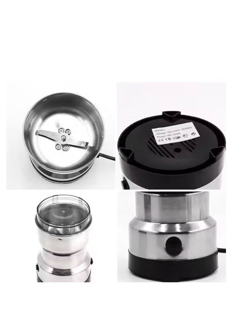 مطحنة توابل كهربائية بقدرة 300 وات من الفولاذ المقاوم للصدأ، مطحنة حبوب القهوة محمولة رباعية الشفرات لحبوب القهوة والتوابل والأعشاب - Image 3