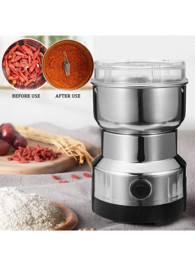 مطحنة توابل كهربائية بقدرة 300 وات من الفولاذ المقاوم للصدأ، مطحنة حبوب القهوة محمولة رباعية الشفرات لحبوب القهوة والتوابل والأعشاب - Image 5