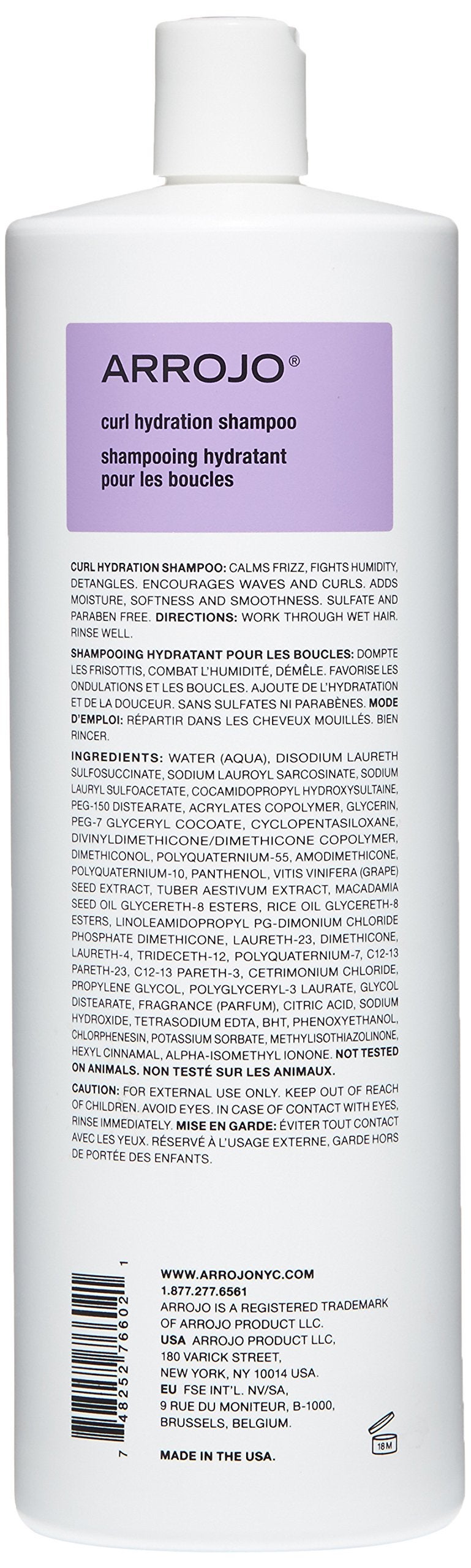 ARROJO Curl Hydration Curly Hair Shampoo (33.8 oz) - Image 2