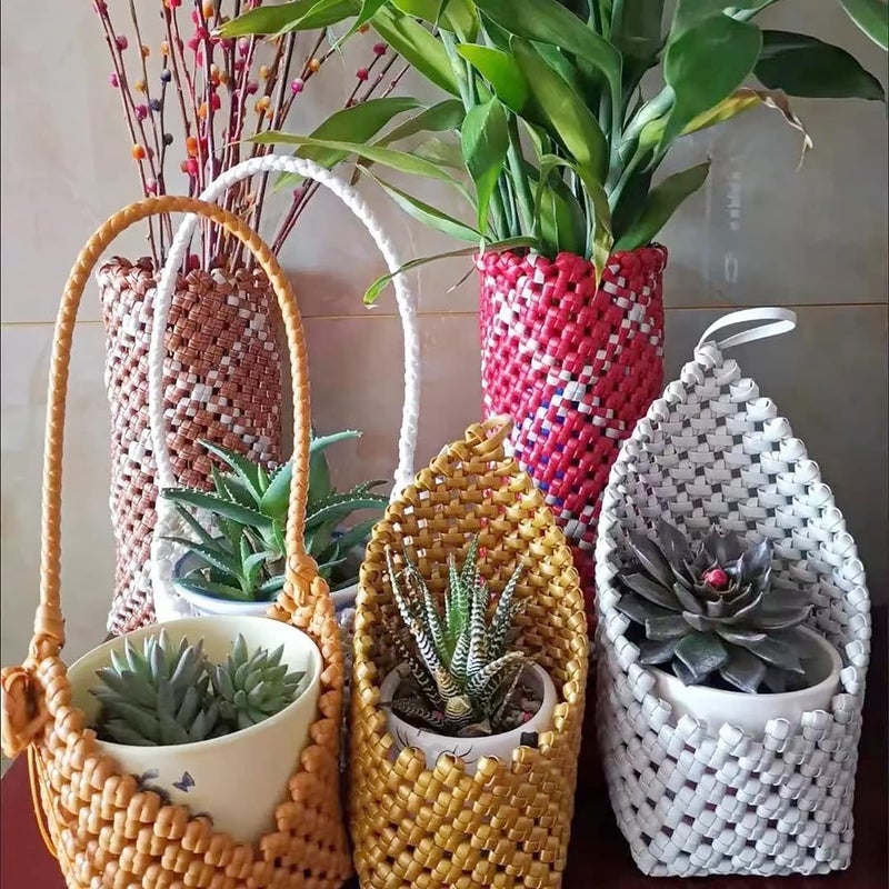 Plastic Rattan Repair Material, 500G 5Mm Woven Rattan Hand-Woven DIY Material Repair Laundry Basket(F) - Image 3